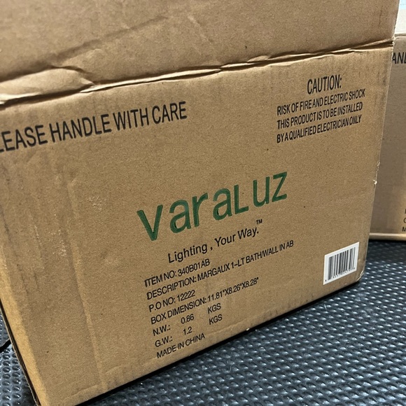 Recycled Glass Antique Brass Bath Vanity Light Sconces (Set of 3) - Picture 4 of 4